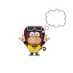 Mascot Monkey Motorcycle Metal 