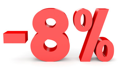 Minus eight percent. Discount 8 %.