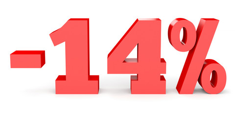 Minus fourteen percent. Discount 14 %.
