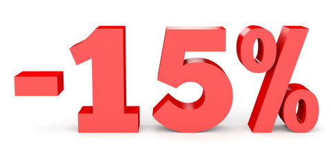 Minus fifteen percent. Discount 15 %.