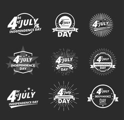 Independence Day 4 th of July, USA. Logo independence day United States of America, 4 th July