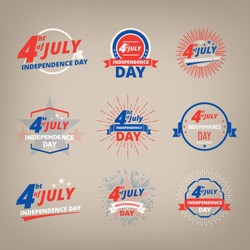 Independence Day 4 Th Of July, USA. Logo Independence Day United States Of America, 4 Th July