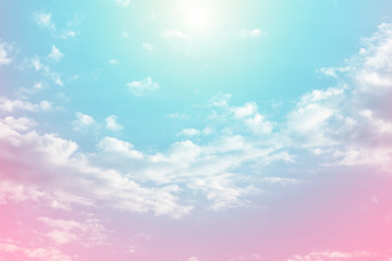 sun and cloud background with a pastel colored

