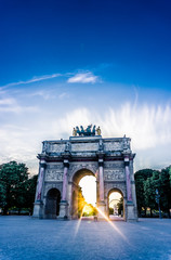 Fototapeta na wymiar The Arc de Triomphe du Carrousel, Paris, France