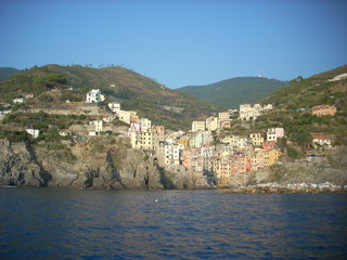 five lands view from the boat 