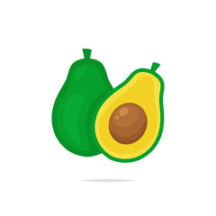 Avocado vector isolated