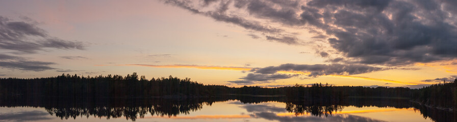 Fototapeta premium Panorama of a night landscape