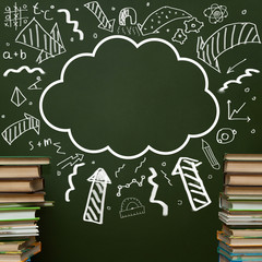 frame for text on blackboard