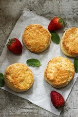 Homemade Biscuits with nice golden brown crust