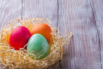Easter, dyed eggs, willow