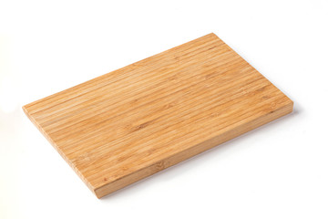 Solid wood Cutting board on a white background 
