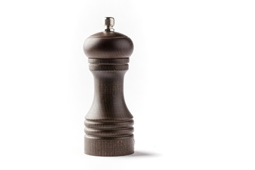 Salt grinder side view on a white background