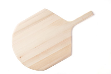 Pizza paddle isolated on a white background