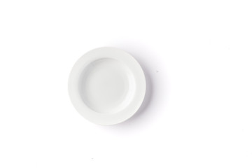 Isolated Round plate on a white background 