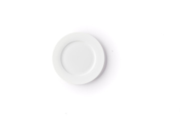 Isolated Round plate on a white background 