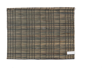 Brown place mat on a white background