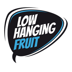 low hanging fruit retro cartoon balloon