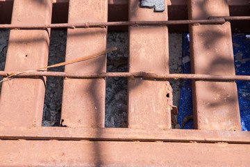 Steel plate on the floor