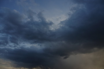 Naklejka na ściany i meble Background of storm clouds before a thunderstorm