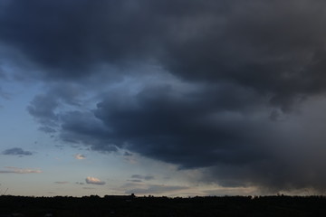 Background of storm clouds before a thunderstorm
