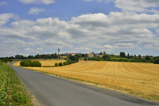 Sur la route de Courdimanche (95800), d&eacute;partement du Val-d'Oise, en r&eacute;gion &Icirc;le-de-France, France