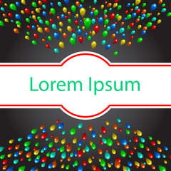 Fototapeta premium Illustration with colored balls on a black background