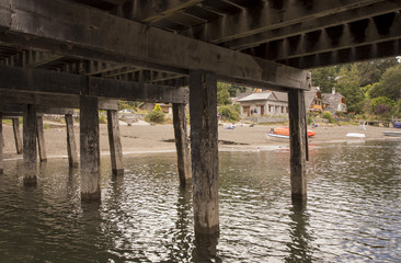 muelle de madera, bahia mansa, villa la angostura,