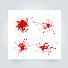 Vector abstract background with big splash and place for your text. Grunge Vector Illustration. Splatter template. Paint set for design use