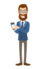 Businessman using mobile phone