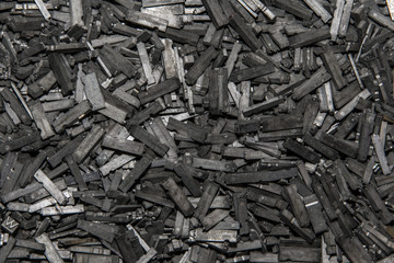 Vintage lead type pile closeup