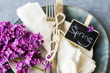 Spring concept with lilac flowers