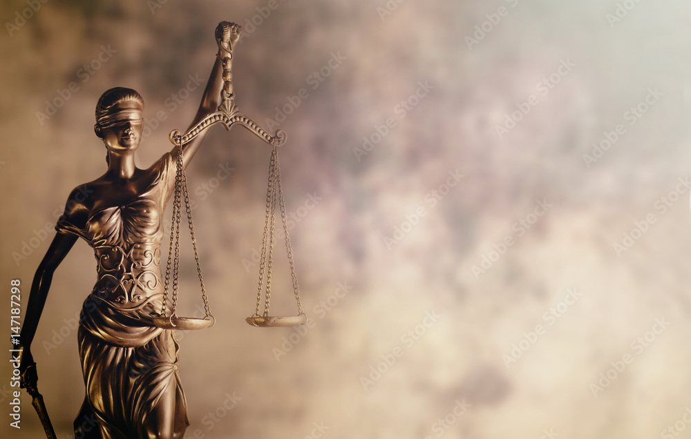 Wall mural Legal law concept image, scales of justice