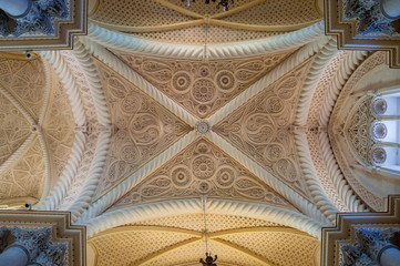 Interior of the Erice Cathedral, province of Trapani. Sicily, Italy