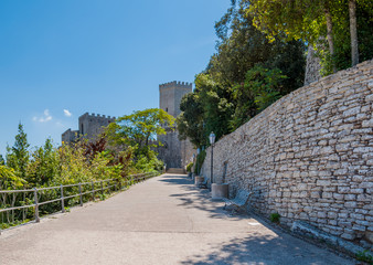 Norman castle or medieval Castle of Venus in Erice, province of Trapani in Sicily, Italy