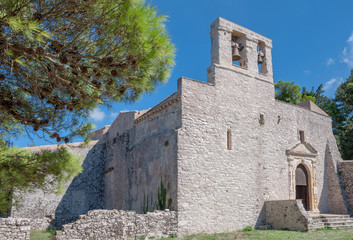 Medieval church in Erice, province of Trapani - obrazy, fototapety, plakaty