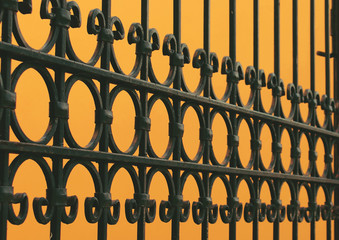 Black gates background