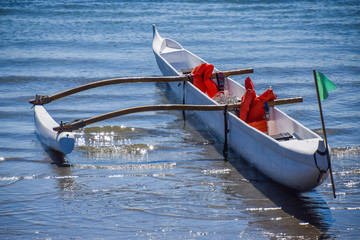 Hawaiian canoe used for daily fishing for livelihood during olden times and still in use  today