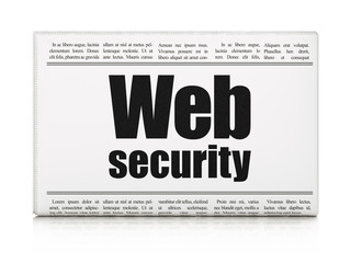 Privacy concept: newspaper headline Web Security