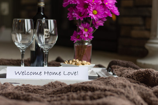 Welcoming A Loved One Home With A Romantic Indoor Picnic.