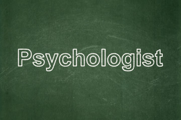 Obraz premium Medicine concept: Psychologist on chalkboard background