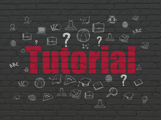 Learning concept: Tutorial on wall background