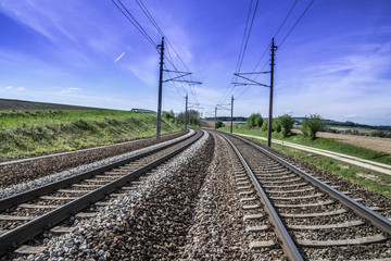 Bahngleis Haiding Krenglbach