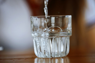 A glass is on the table