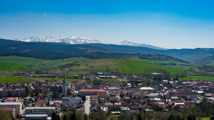 Fototapeta premium Krajobraz Tatry miasto
