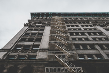 Building exterior of a New York skyscraper in Manhattan