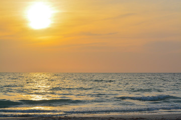 A beautiful sunset over the Gulf of Mexico on Indian Rocks Beach, Florida.
