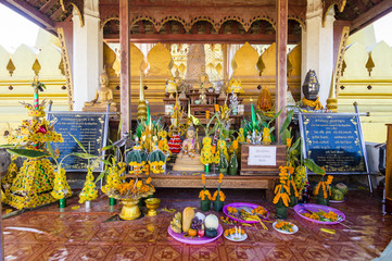 Inside the Pha That Luang (Great Stupa) - gold-covered large Buddhist stupa in the centre of Vientiane, Laos