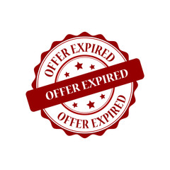 Offer expired red stamp illustration
