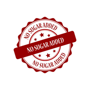 No Sugar Added Red Stamp Illustration