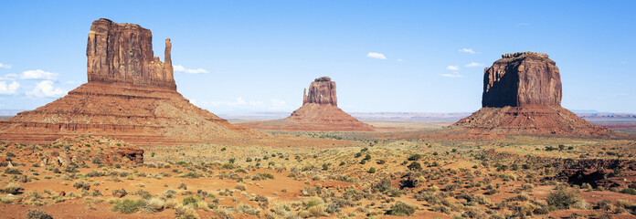 Famous view of Monument Valley